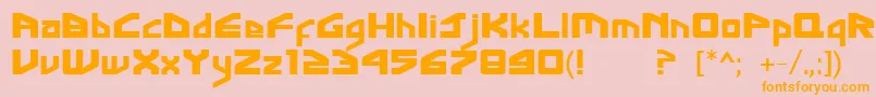 FontGingaInter Font – Orange Fonts on Pink Background