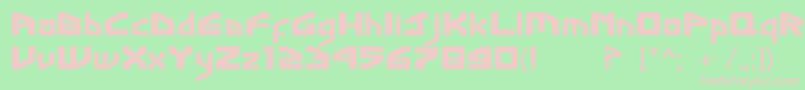 FontGingaInter Font – Pink Fonts on Green Background