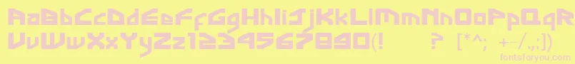FontGingaInter Font – Pink Fonts on Yellow Background