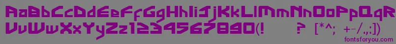 FontGingaInter Font – Purple Fonts on Gray Background