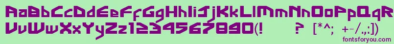 FontGingaInter Font – Purple Fonts on Green Background