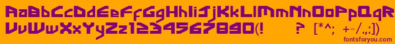 FontGingaInter Font – Purple Fonts on Orange Background