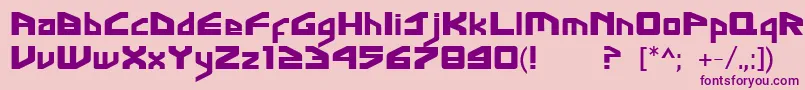 FontGingaInter Font – Purple Fonts on Pink Background