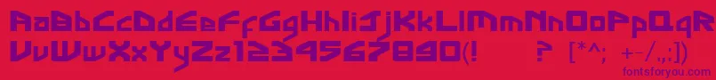 FontGingaInter Font – Purple Fonts on Red Background
