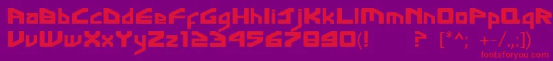 FontGingaInter Font – Red Fonts on Purple Background