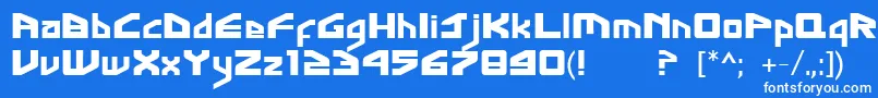 フォントFontGingaInter – 青い背景に白い文字