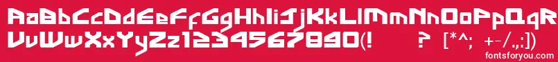 FontGingaInter Font – White Fonts on Red Background
