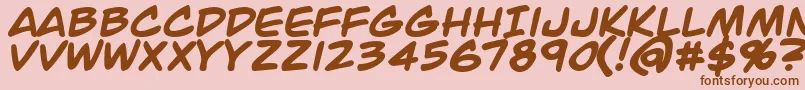 JackArmstrongBold Font – Brown Fonts on Pink Background
