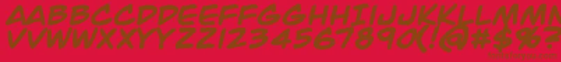 フォントJackArmstrongBold – 赤い背景に茶色の文字