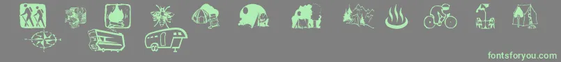 Lisätietoja Aezcamping-fontista Aezcamping-fontti – vihreät fontit harmaalla taustalla