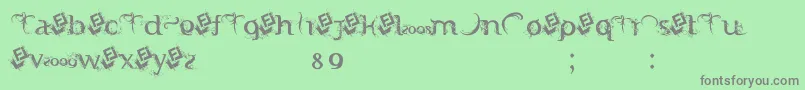 FtfIndonesianaSerifHijauwanaVol.2Free Font – Gray Fonts on Green Background