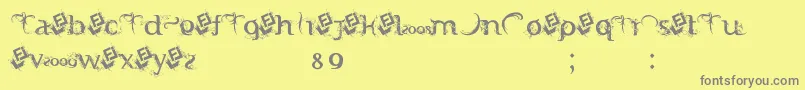 FtfIndonesianaSerifHijauwanaVol.2Free Font – Gray Fonts on Yellow Background