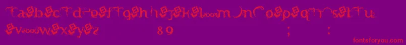 FtfIndonesianaSerifHijauwanaVol.2Free Font – Red Fonts on Purple Background