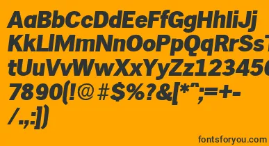 HamburgExtraboldita font – Black Fonts On Orange Background