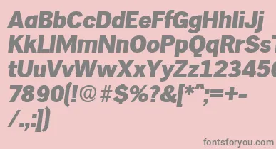 HamburgExtraboldita font – Gray Fonts On Pink Background