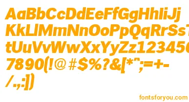 HamburgExtraboldita font – Orange Fonts On White Background
