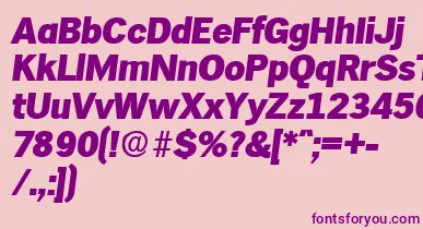 HamburgExtraboldita font – Purple Fonts On Pink Background