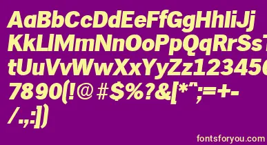 HamburgExtraboldita font – Yellow Fonts On Purple Background