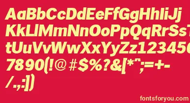 HamburgExtraboldita font – Yellow Fonts On Red Background
