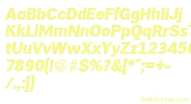 HamburgExtraboldita font – Yellow Fonts On White Background