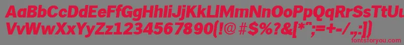 HamburgExtraboldita Font – Red Fonts on Gray Background