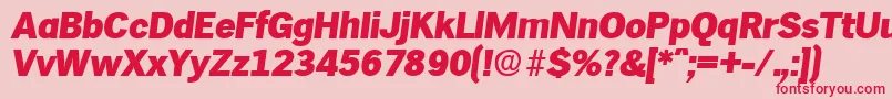 HamburgExtraboldita Font – Red Fonts on Pink Background