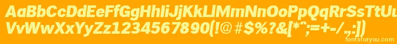 HamburgExtraboldita Font – Yellow Fonts on Orange Background