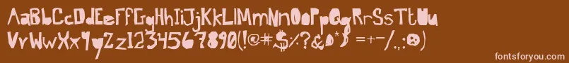 BrandNewDayMidnight Font – Pink Fonts on Brown Background