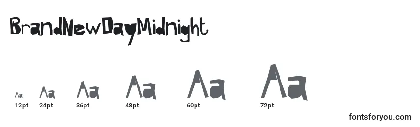 BrandNewDayMidnight Font Sizes