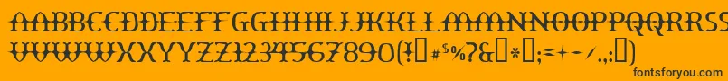 Yawnovision Font – Black Fonts on Orange Background