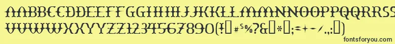 Yawnovision Font – Black Fonts on Yellow Background