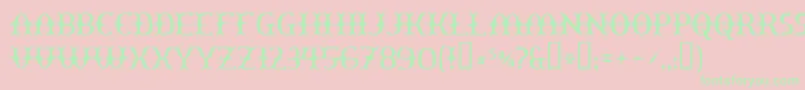 Yawnovision Font – Green Fonts on Pink Background