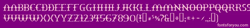 Yawnovision Font – Pink Fonts on Purple Background