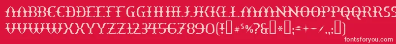 Yawnovision Font – Pink Fonts on Red Background
