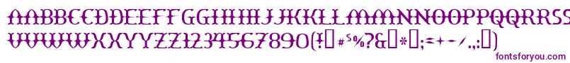 Yawnovision Font – Purple Fonts on White Background