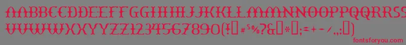 Yawnovision Font – Red Fonts on Gray Background