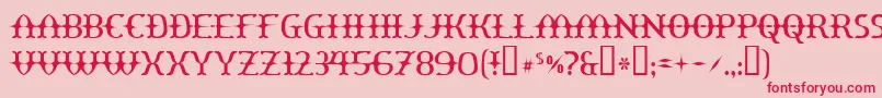 Yawnovision Font – Red Fonts on Pink Background