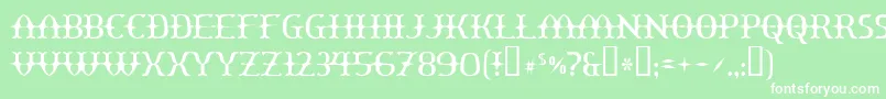 Yawnovision Font – White Fonts on Green Background