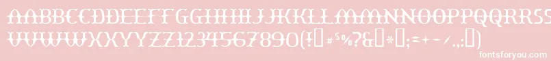 Yawnovision Font – White Fonts on Pink Background