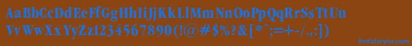 GaramondCondencedBold Font – Blue Fonts on Brown Background