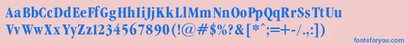 GaramondCondencedBold Font – Blue Fonts on Pink Background