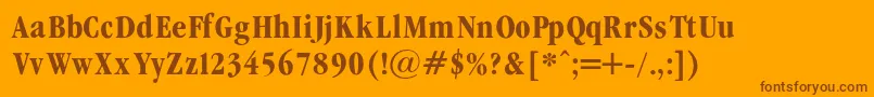 GaramondCondencedBold Font – Brown Fonts on Orange Background