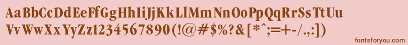 GaramondCondencedBold Font – Brown Fonts on Pink Background