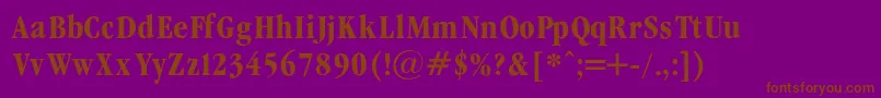 GaramondCondencedBold Font – Brown Fonts on Purple Background