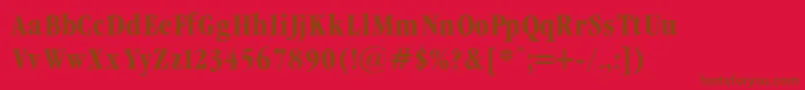 fuente GaramondCondencedBold – Fuentes Marrones Sobre Fondo Rojo
