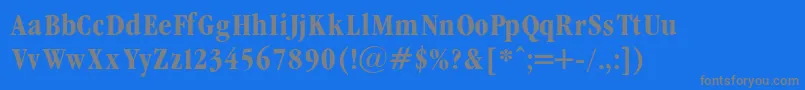 GaramondCondencedBold Font – Gray Fonts on Blue Background