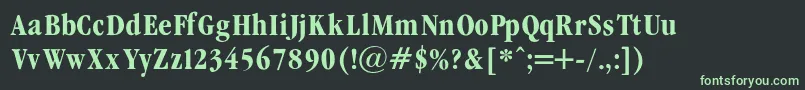 Шрифт GaramondCondencedBold – зелёные шрифты на чёрном фоне