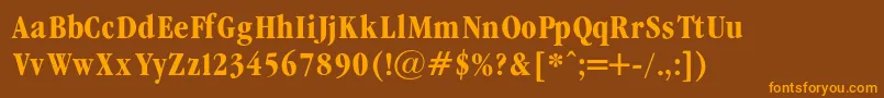 GaramondCondencedBold Font – Orange Fonts on Brown Background