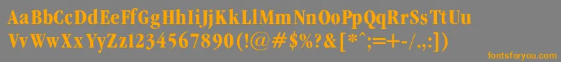 GaramondCondencedBold Font – Orange Fonts on Gray Background
