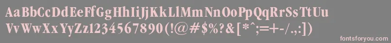 GaramondCondencedBold Font – Pink Fonts on Gray Background